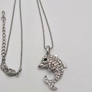 Silver Dolphin Pendant Necklace